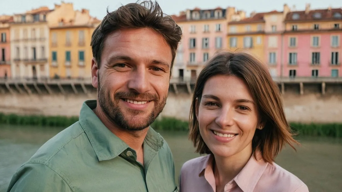 Faire des rencontres près de chez soi Premier rendez-vous près de chez soi : homme et femme célibataires au bord de l'eau