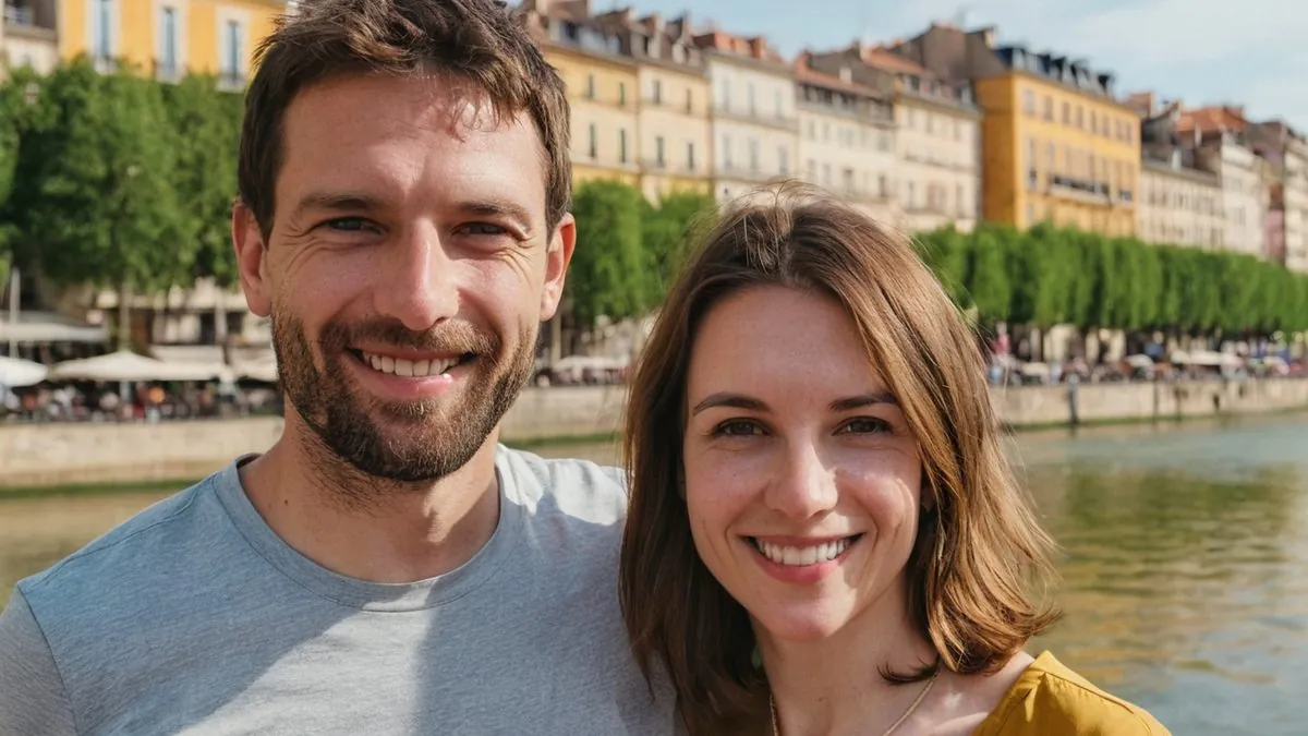 Faire des rencontres près de chez soi Premier rendez-vous près de chez soi : homme et femme célibataires au bord de l'eau