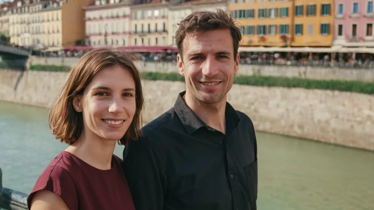 Premier rendez-vous près de chez soi Premier rendez-vous près de chez soi : homme et femme célibataires au bord de l'eau