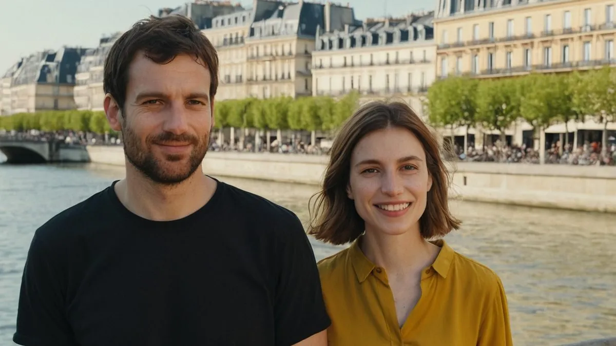 Premier rendez-vous près de chez soi : homme et femme célibataires au bord de l'eau