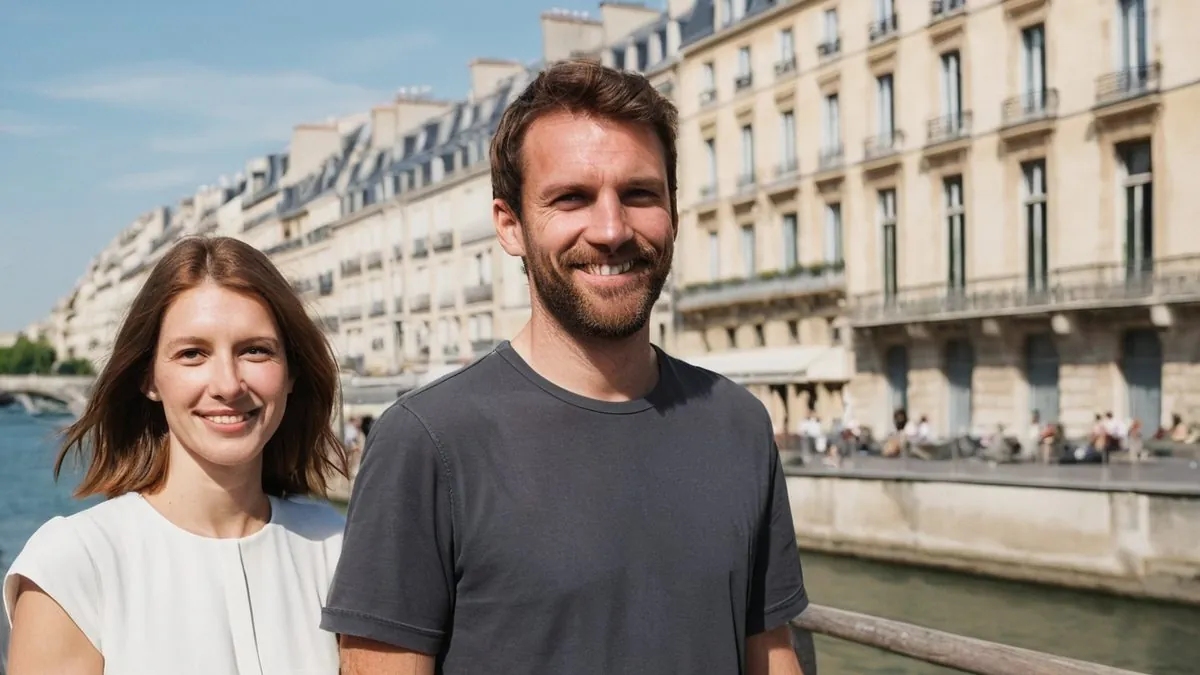 Premier rendez-vous près de chez soi : homme et femme célibataires au bord de l'eau