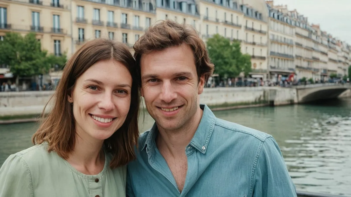 Premier rendez-vous près de chez soi : homme et femme célibataires au bord de l'eau
