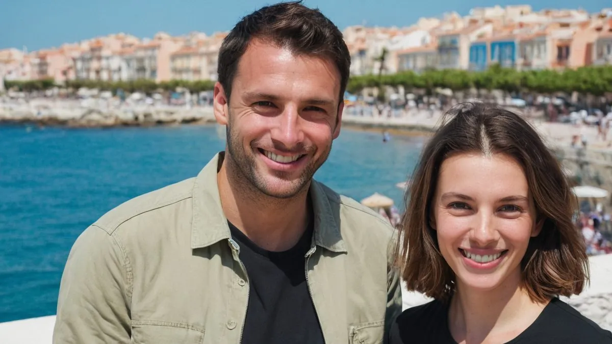 Premier rendez-vous près de chez soi Rencontre entre célibataires près de chez soi : un homme et une femme au bord de l'eau