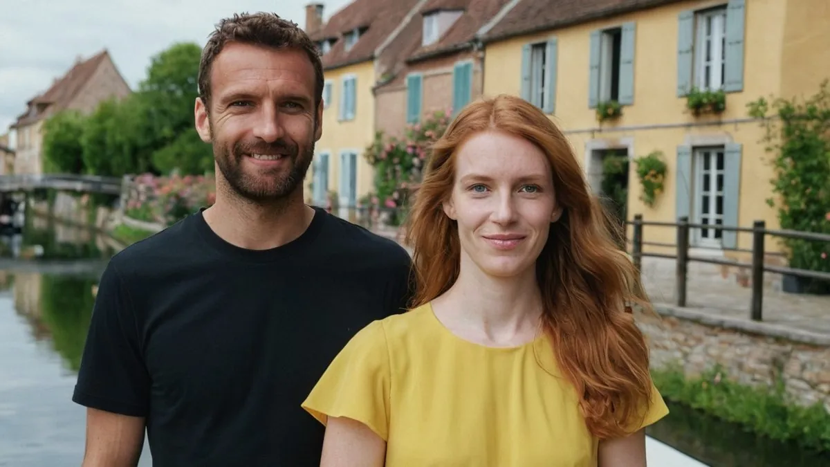 Rencontre entre célibataires en Centre-Val de Loire : un homme et une femme dans une rue du centre-ville