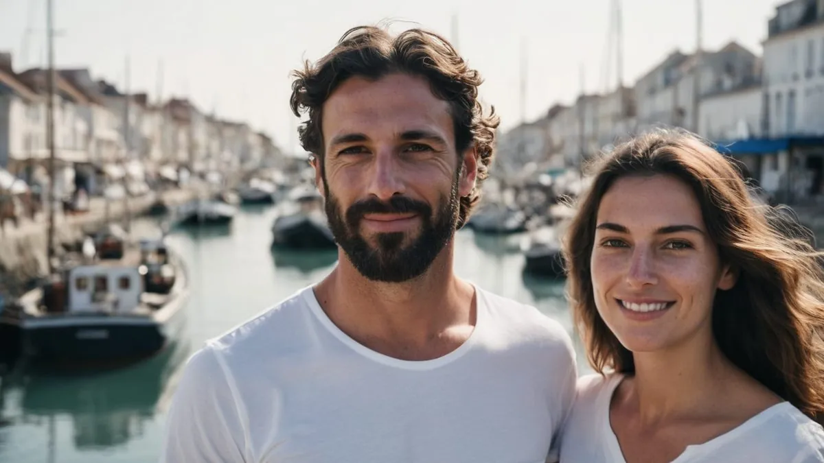 Premier rendez-vous près de chez soi : homme et femme célibataires au bord de l'eau
